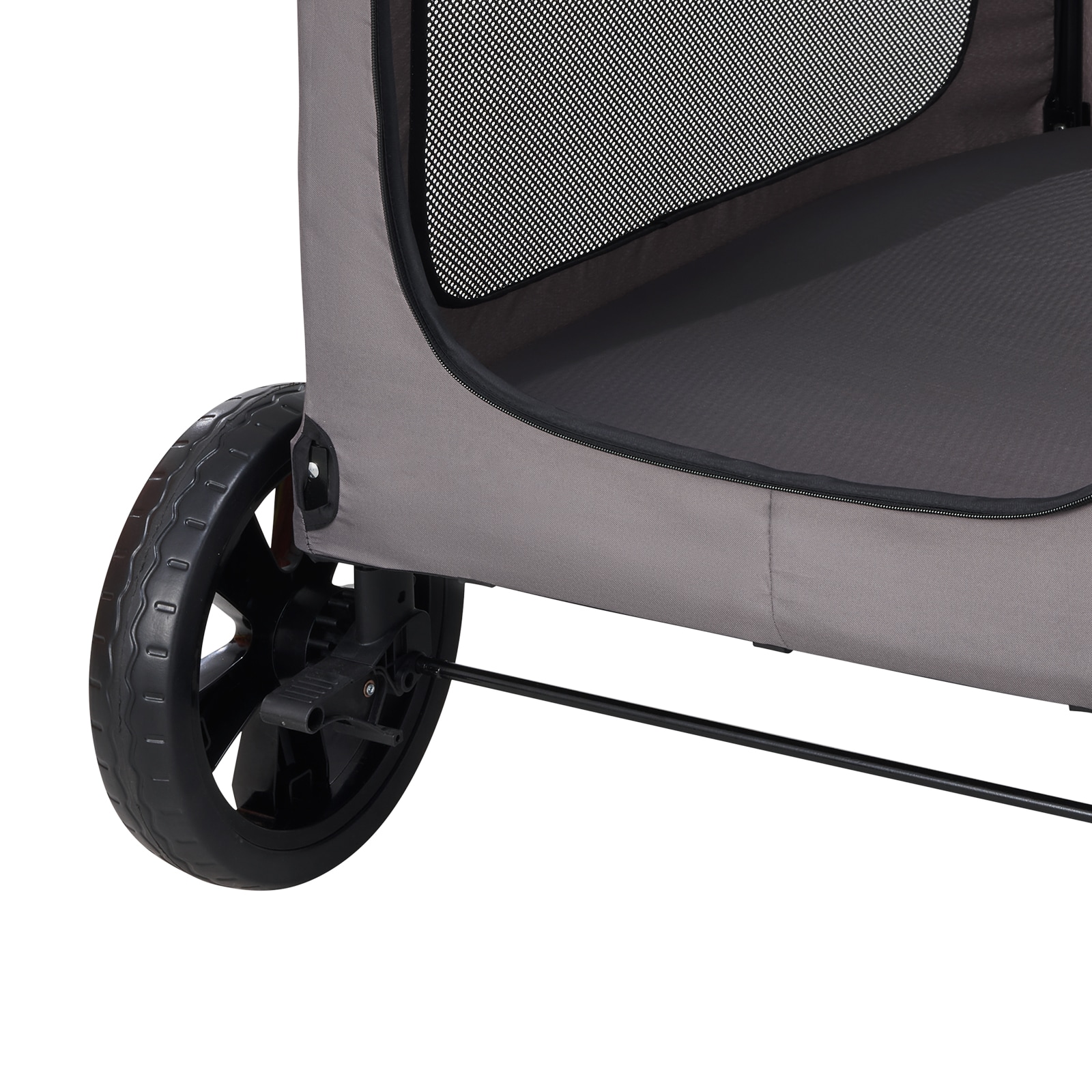 Pet Stroller 4-Wheels Dog Stroller Carrier 160lbs Weight Capacity Portable_voghion.com